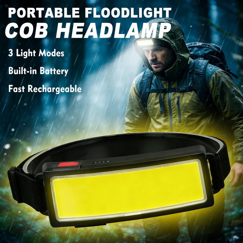 Outdoor Power Head - Potente linterna frontal LED COB, 4