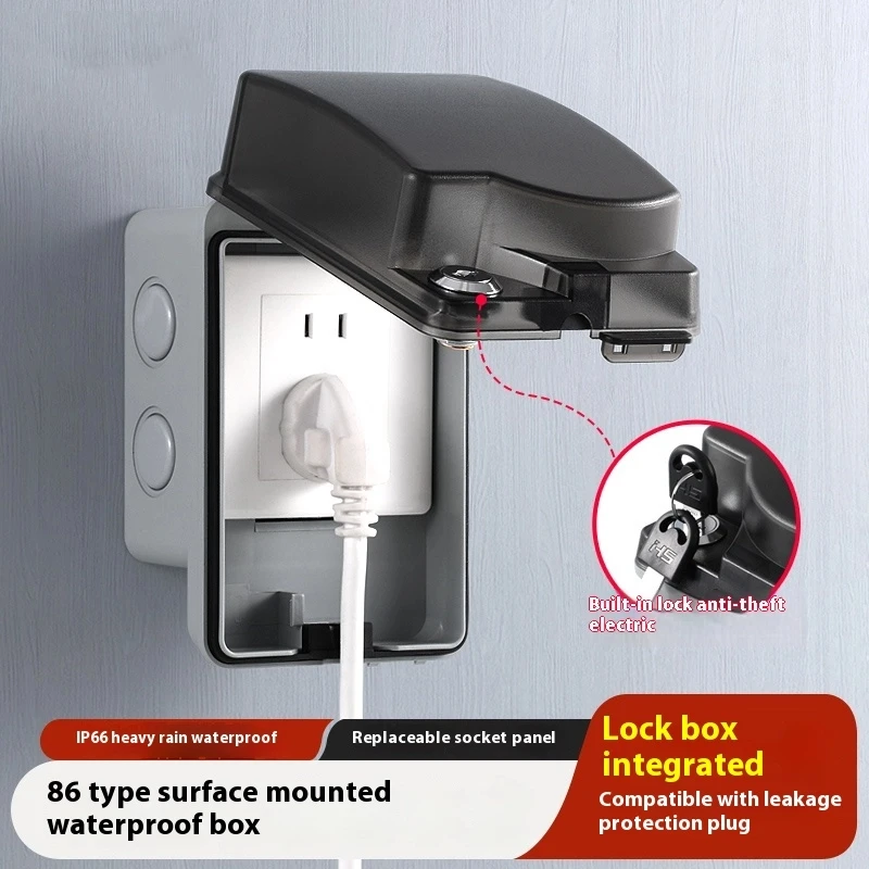 Outdoor Power Socket With Lock - Caja de Conexiones Exterior Impermeable para