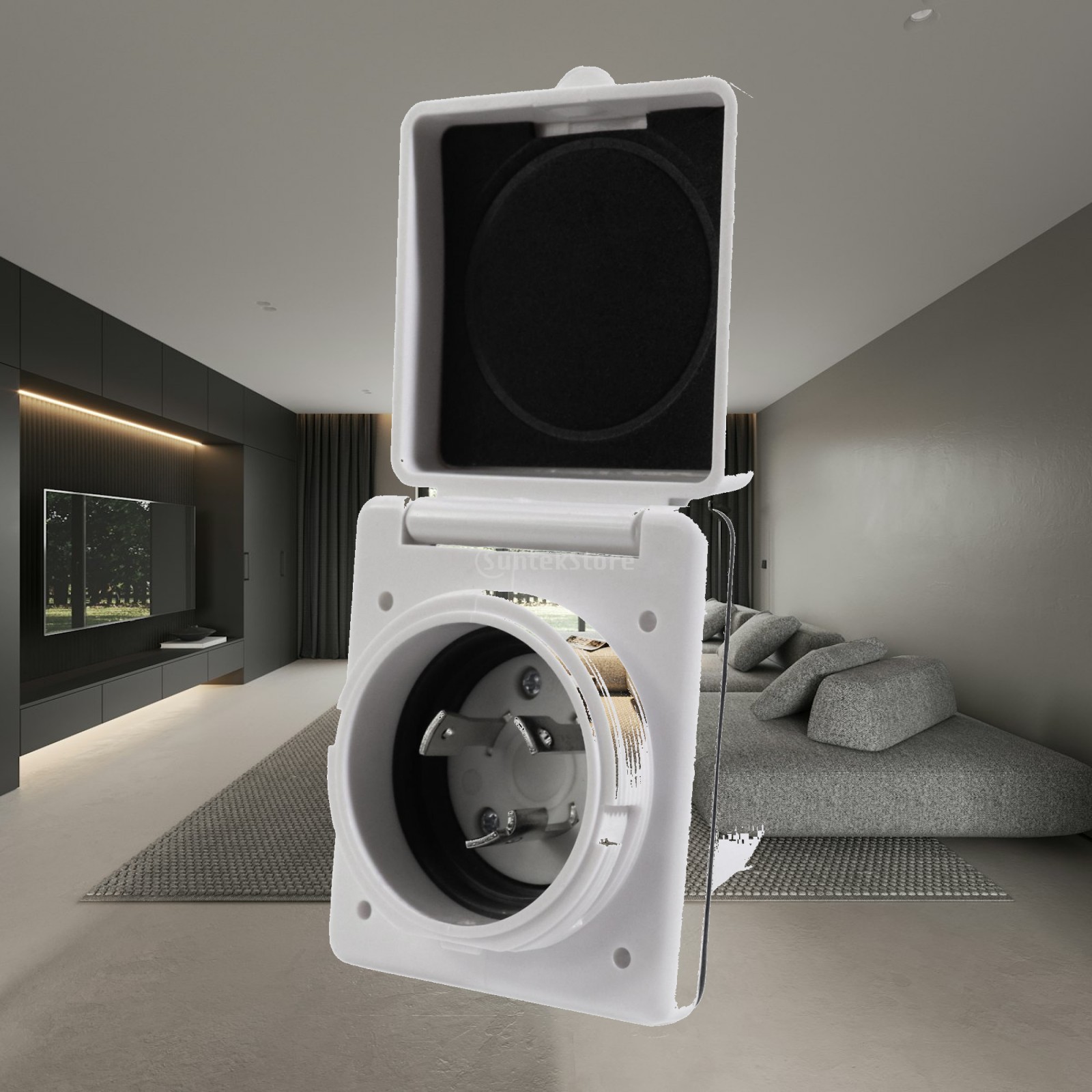 Outdoor Power Socket With Lock - Enchufe de alimentación con brida impermeable