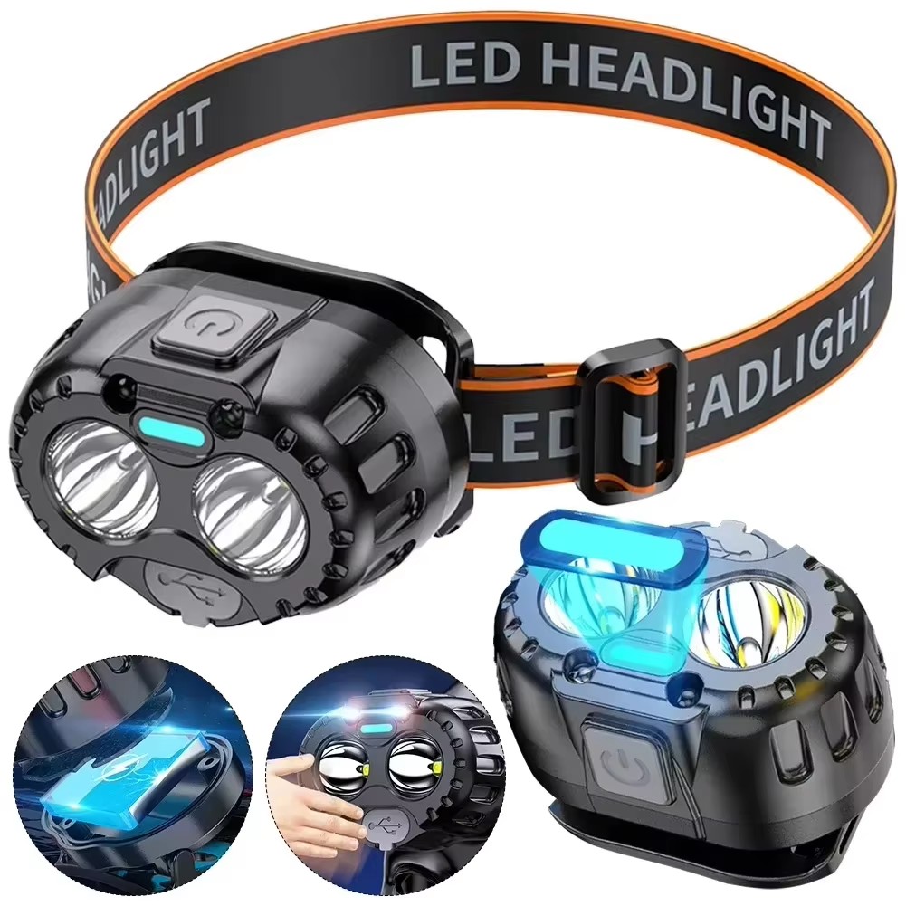 Outdoor Power Head - Potente linterna frontal LED IPX4, linterna