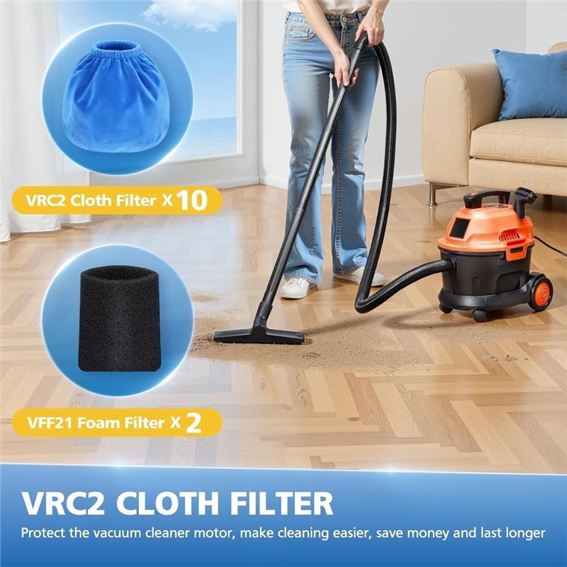 Filtros de tela para aspirador - Wet Dry Vacuum Shop reseña y precio