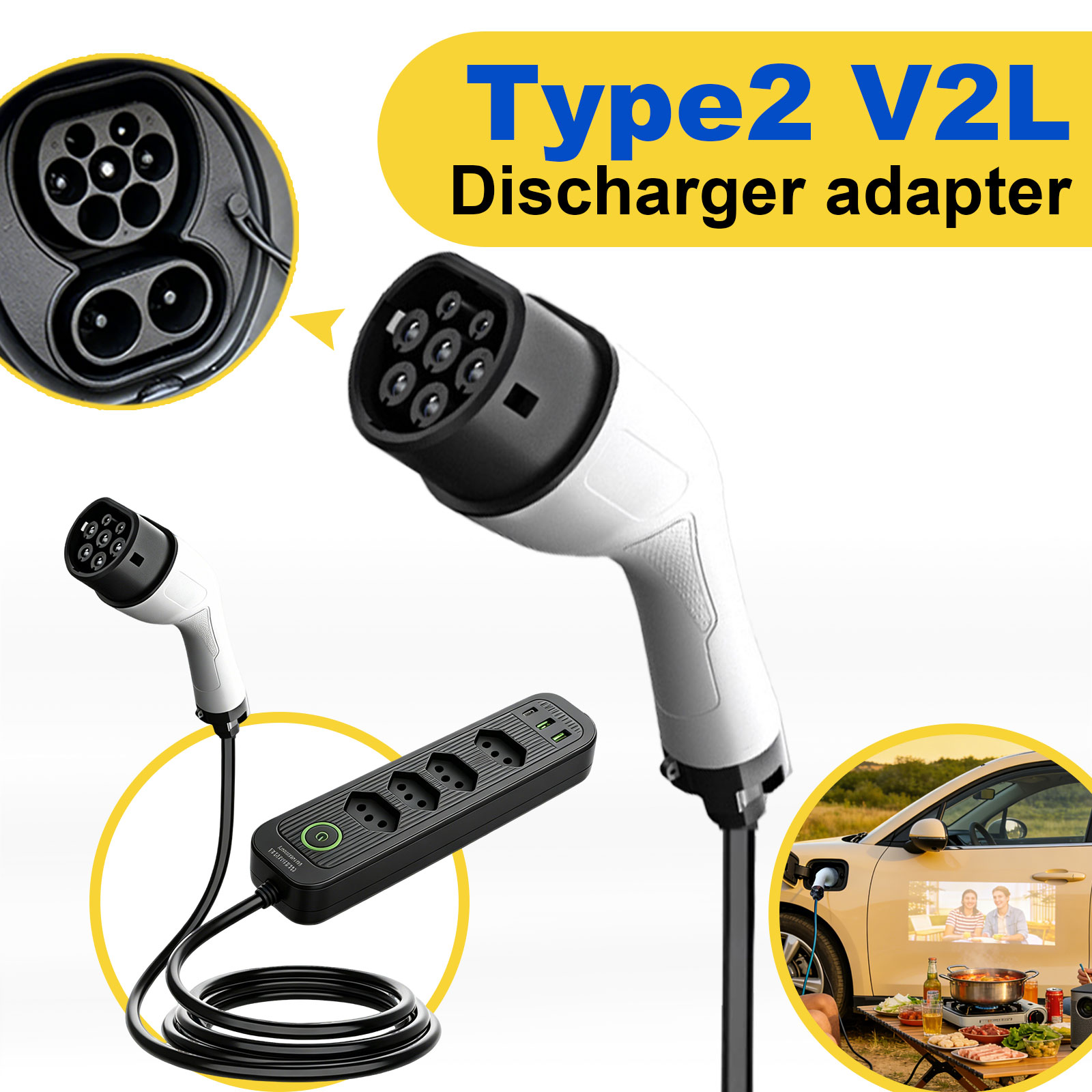 Adaptador de Descarga Tipo 2 V - Outdoor Power Hub reseña y precio