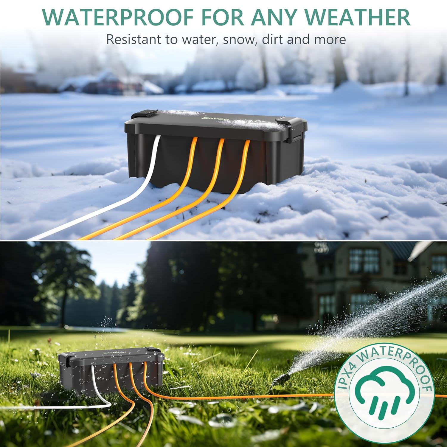 Diivoo-caja eléctrica impermea - Outdoor Power Distribution Box reseña y precio