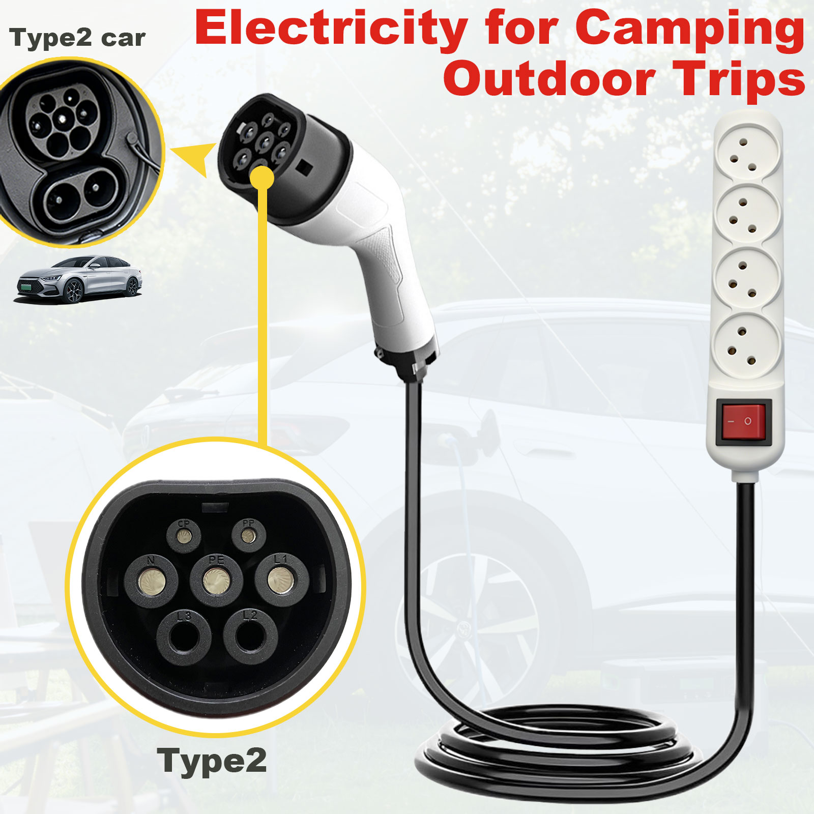 Adaptador de descarga V2L Tipo - Outdoor Power Hub reseña y precio