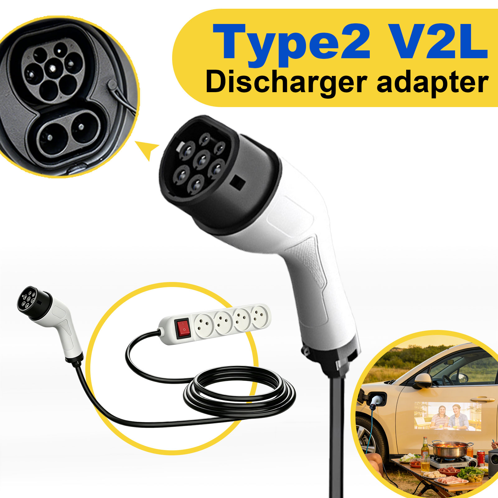 Adaptador de descarga V2L Tipo - Outdoor Power Hub reseña y precio