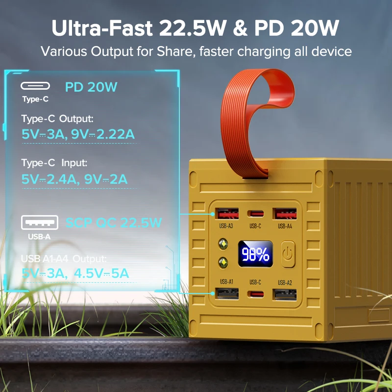 QOOVI 60000mAh Power Bank 22,5 - Outdoor Power Hub reseña y precio